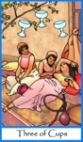 Three of Cups -- Tarot of the Masters